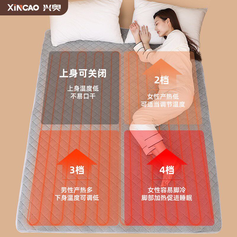 家用电热毯双人双控调温电褥子单人家用加大除湿除潮宿舍安全辐射