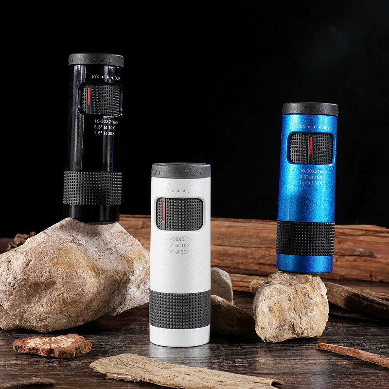 新款单筒望远镜高倍高清微光夜视变倍10-30x21迷你望眼镜便携