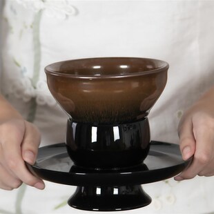 宋代点茶茶盏托盏托生漆大漆传统漆器仿宋点茶茶具杯托天目盏托