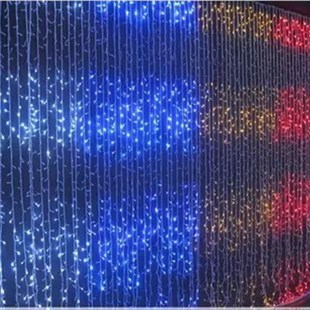 流星雨灯串瀑布灯流水灯LED彩灯串灯满天星跑马灯网红窗帘冰条灯