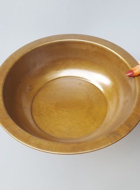 铜盆黄铜加厚聚宝盆脸盆火盆水盆结婚盆洗脚盆中式摆件客厅手工盆