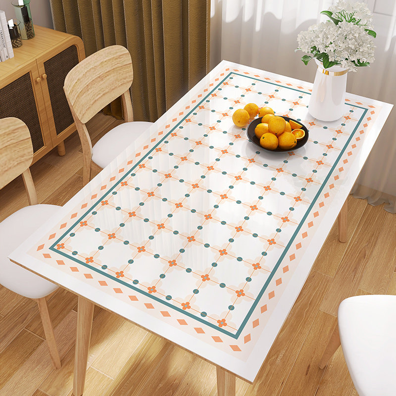 田园风软玻璃桌布长方形餐桌垫高级感防水防油免洗防烫茶几台垫子,居家布艺,桌布,淘宝优惠券,粉丝福利购,淘宝优惠卷