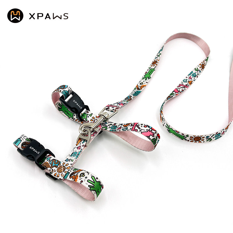 XPAWS 猫咪H型胸背套装猫咪外出牵引绳防挣脱遛猫绳印花可爱猫链,宠物/宠物食品及用品,猫牵引绳,淘宝优惠券,粉丝福利购,淘宝优惠卷