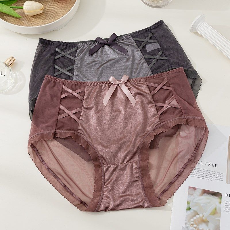 大码蕾丝内裤女胖mm200斤中腰网纱透明性感夏薄款无痕透气三角裤,女士内衣/男士内衣/家居服,女三角裤,淘宝优惠券,粉丝福利购,淘宝优惠卷