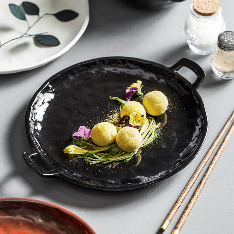 盘子商用餐厅椭圆创意个性家用北欧风格欧式菜盘简约特色网红餐具