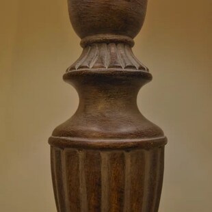 美式防古做旧台灯实木雕刻艺术创意复式楼客厅餐厅床头装饰台灯具