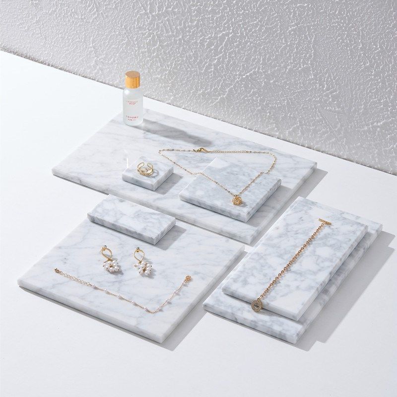 意式简约白色天然大理石平板置物盘玄关客厅收纳盘梳妆台饰品收纳,家居饰品,桌面摆件,淘宝优惠券,粉丝福利购,淘宝优惠卷