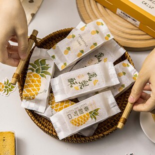 凤梨酥机封绵纸袋包装盒黄梨酥机封袋手提伴手礼空盒礼盒包装6粒