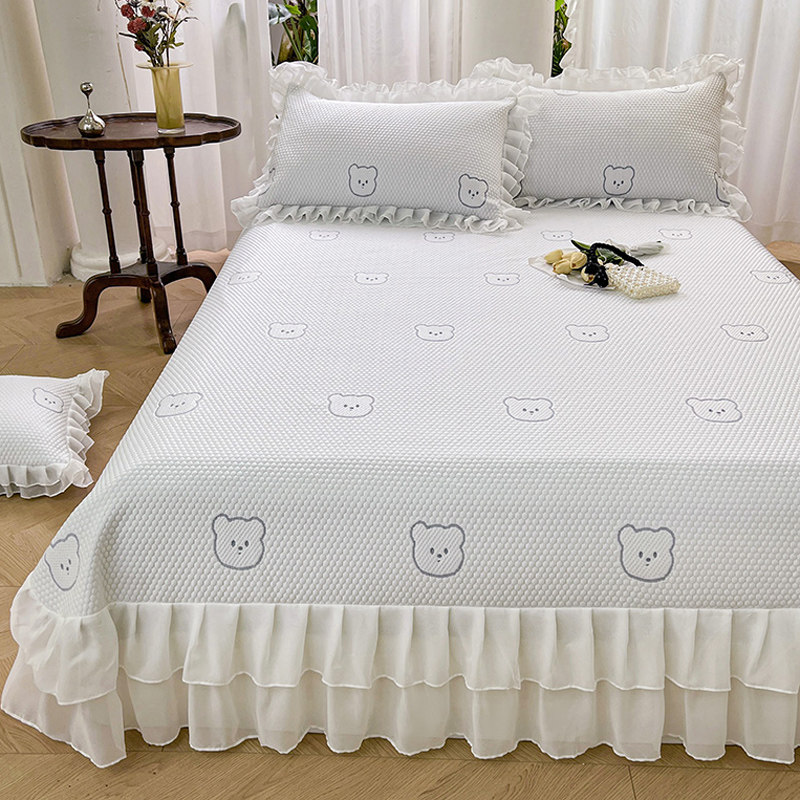 夏天A类母婴凉感冰豆豆席床盖裙冰丝凉席三件套可机洗空调软席子,床上用品,冰丝席,淘宝优惠券,粉丝福利购,淘宝优惠卷