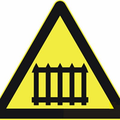 定制注意有人看守铁路道口牌指示牌反光路牌限速5限高限宽标识牌