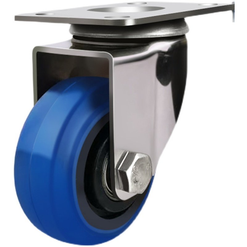 304不锈钢脚轮3寸4寸5寸sus防水万向轮蓝色橡胶静音轮子带刹车轮,基础建材,脚轮/万向轮,淘宝优惠券,粉丝福利购,淘宝优惠卷