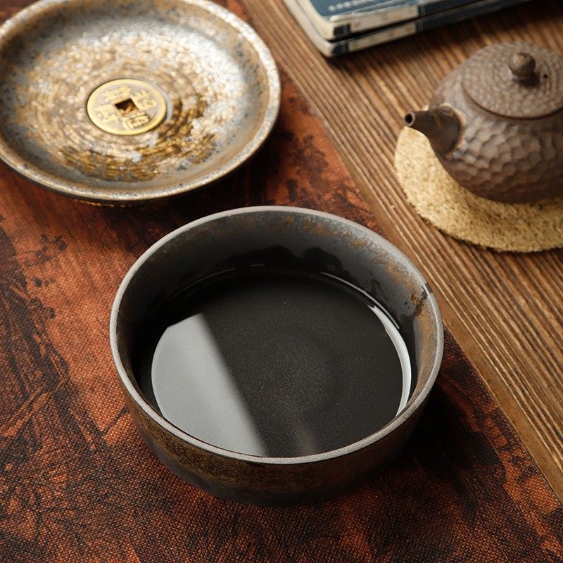 陶瓷壶承干泡台粗陶茶具托盘呈茶承壶垫大号储水养紫砂壶底座配件