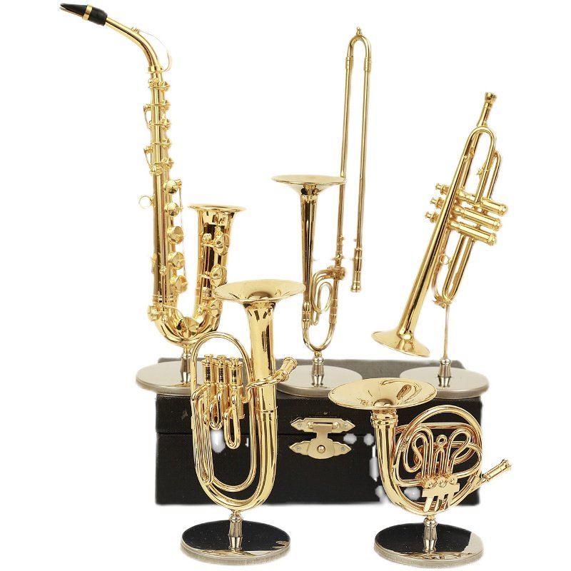 萨克斯小号模型圆号长号长笛单簧管巴松乐器客厅摆件西洋管乐礼物