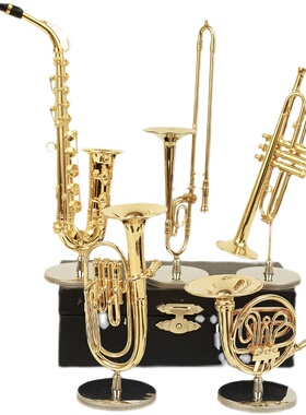 萨克斯小号模型圆号长号长笛单簧管巴松乐器客厅摆件西洋管乐礼物