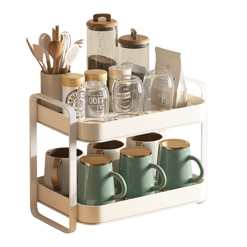 杯架子置物架水杯茶盘家用晾放咖啡杯玻璃杯多层桌面沥水收纳托盘