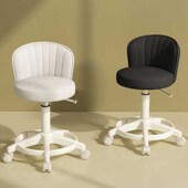 美容院理发店专用凳子美发美甲化妆师大工凳滑轮家用梳妆台圆椅子