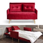 多功能可折叠单人双人书房卧室工作室坐卧两用实木沙发床