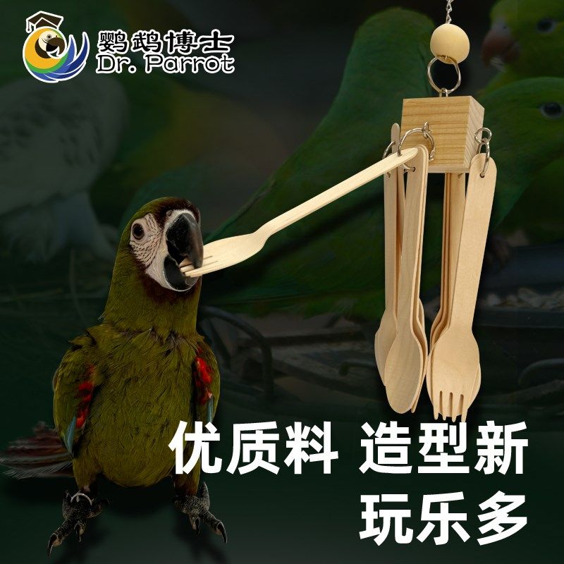 鹦鹉啃咬玩具木制勺中小型鸟磨嘴娱乐解压解闷开发智力娱乐防咬毛,宠物/宠物食品及用品,鸟玩具,淘宝优惠券,粉丝福利购,淘宝优惠卷