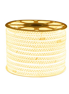 110vLED灯带超高亮户外防水客厅暗槽吊顶家用家装暖光白双排灯珠