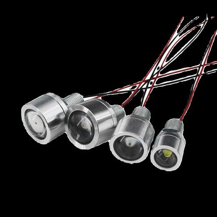 3.7V改装射灯5V展柜手办装饰照明12v聚光24设备光源白红绿蓝黄LED