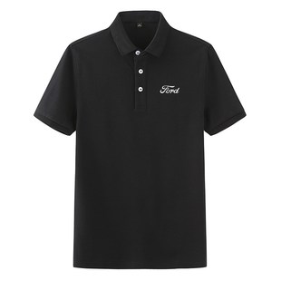 福特汽车工作服短袖Polo衫定制汽修4S店售前工装翻领T恤订制logo