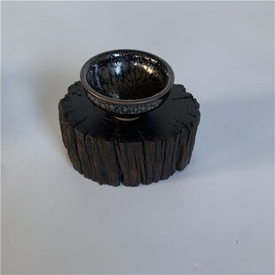 饰底座原木天然树桩墩子花盆花瓶摆设垫 千年乌木实木铁壶隔热垫装