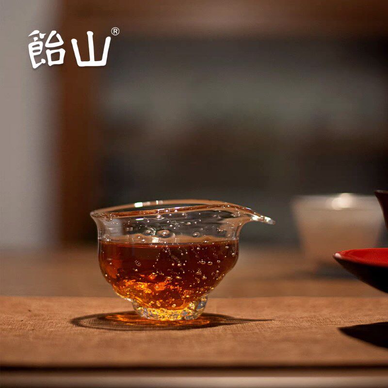 小白茶具//饴山琉璃顽石气泡公道杯纯手作纯色手抓分茶器小号公杯图片