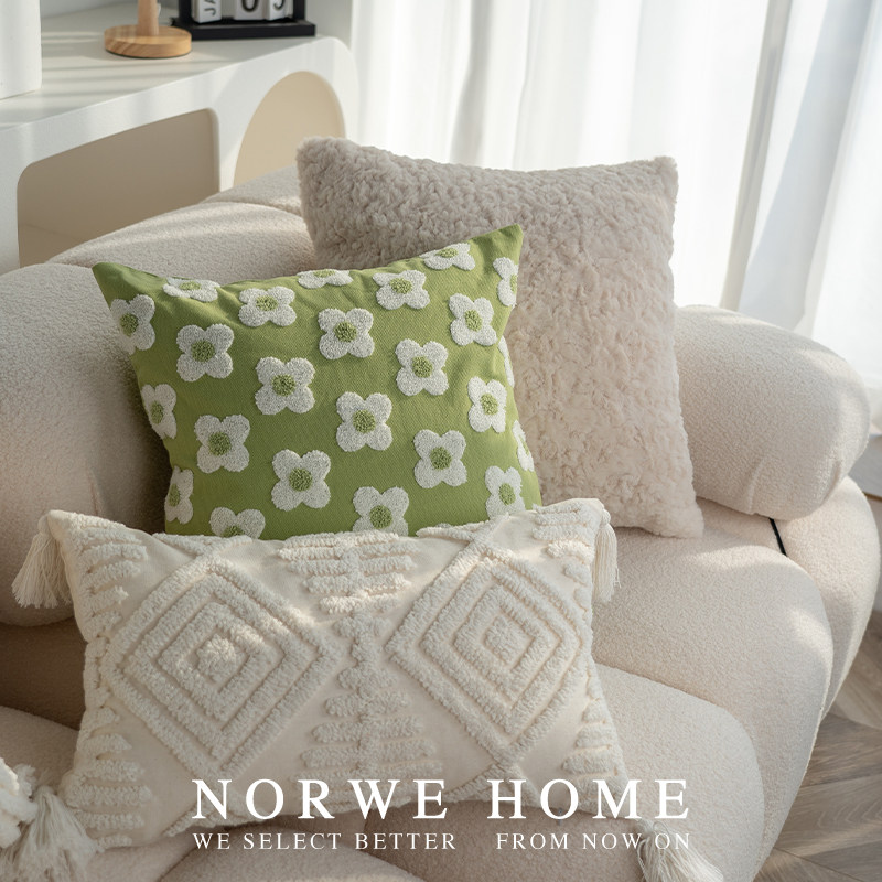 田园风抱枕棉麻刺绣枕套文艺客厅沙发靠枕靠背腰枕靠腰枕花朵靠垫,居家布艺,靠垫/抱枕,淘宝优惠券,粉丝福利购,淘宝优惠卷