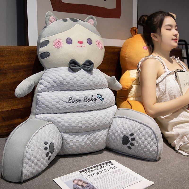 床头加高靠背床上护腰靠枕卧室宿舍靠垫软包办公室座椅沙发护腰垫