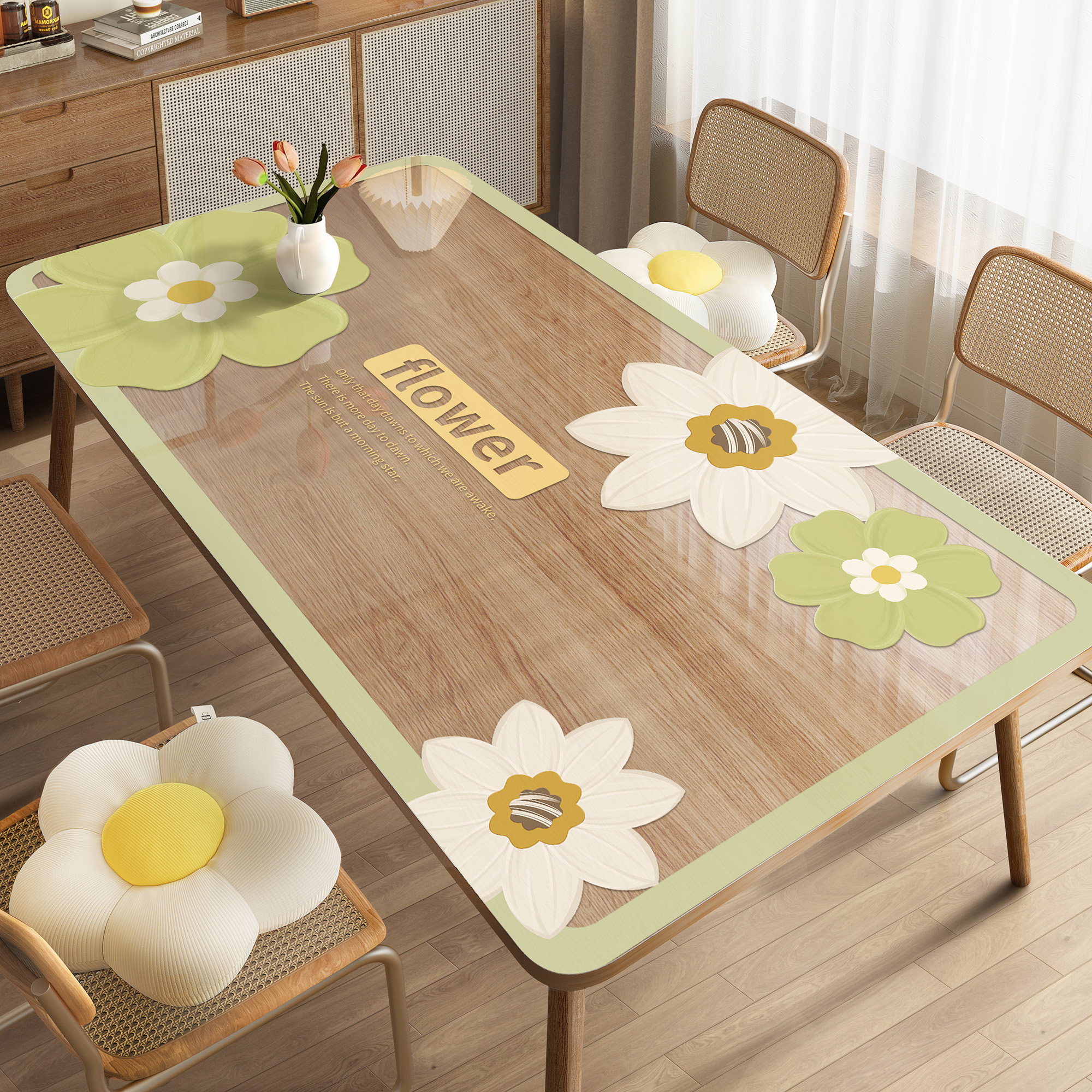 透明软玻璃桌布防水防油免洗高级感pvc餐桌垫茶几垫子桌面保护垫