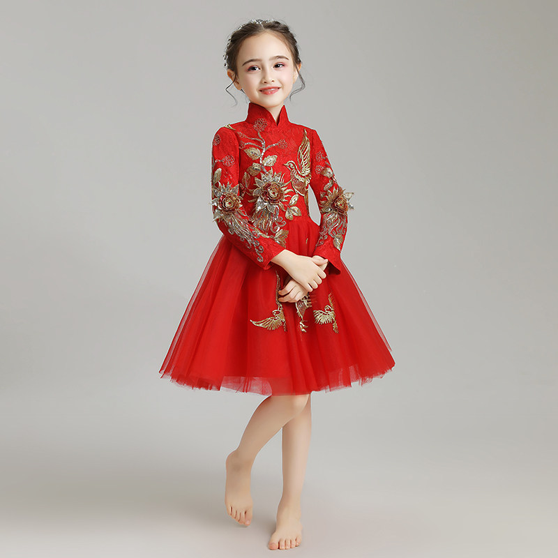 女童公主裙蓬蓬纱儿童婚纱裙花童晚礼服主持人钢琴演出服秋冬新款,童装/婴儿装/亲子装,儿童礼服,淘宝优惠券,粉丝福利购,淘宝优惠卷