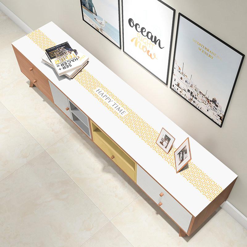 茶几电视柜组合桌布防水防油免洗轻奢北欧pvc餐桌垫防尘盖布防烫