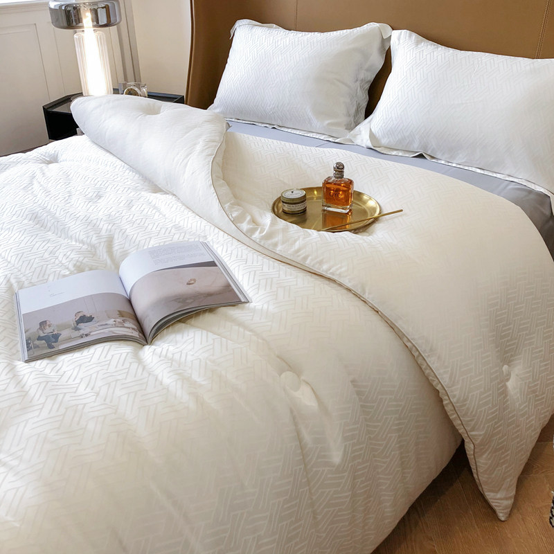 A类轻奢提花55%大豆纤维被子冬被加厚保暖春秋被芯空调被四季通用,床上用品,化纤被,淘宝优惠券,粉丝福利购,淘宝优惠卷