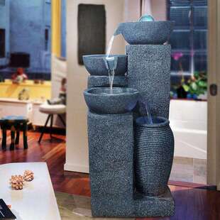 欧式流水喷泉风水轮招财室内水景观客厅阳台开业公司摆件店里落地