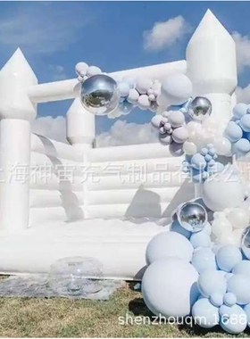 充气城堡儿童跳床 婚礼城堡 婚礼用充气城堡白色婚礼充气跳床
