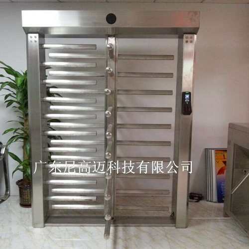 小区单向旋转闸门人行单双通道刷卡人脸识别栅栏式全高十字滚闸机