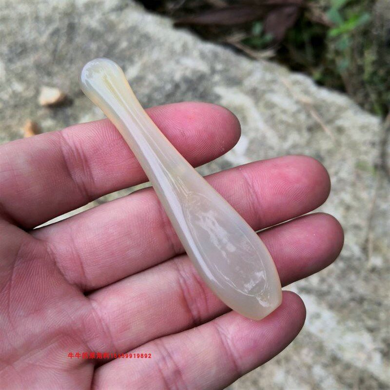 透透的羊角圆头短柄毛衣勾针柄蕾丝手钩编织工具微钩针头点穴按摩