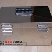 镜面不锈钢款 箱财会钱箱放章盒子收纳凭证箱工具箱容量大用品办公