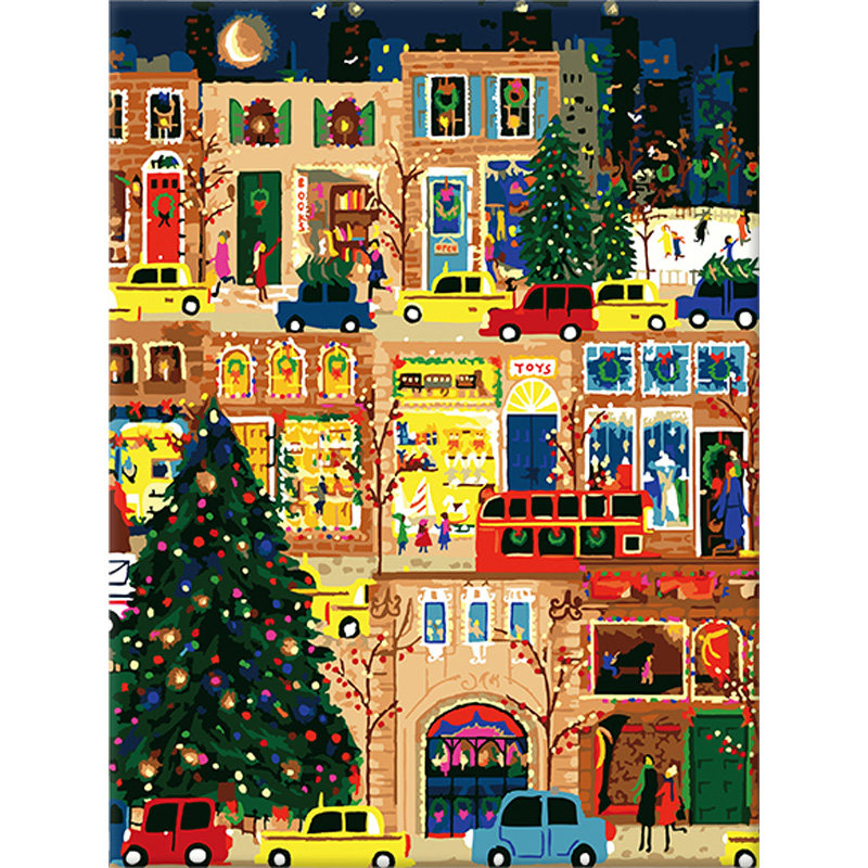 数字油画diy填色手工填充丙烯治愈手绘风景装饰耶诞小街画画油彩,家居饰品,DIY/数字油画,淘宝优惠券,粉丝福利购,淘宝优惠卷