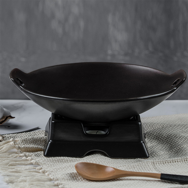 耐高温干锅陶瓷砂锅家用套装饭店酒餐厅商用酒精炉小火锅炉砂锅