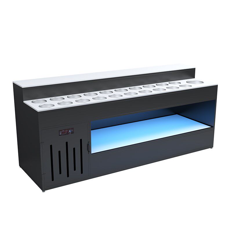 火锅店调料台冷藏保鲜自助蘸料台双层调料柜餐厅海底捞串串小料台