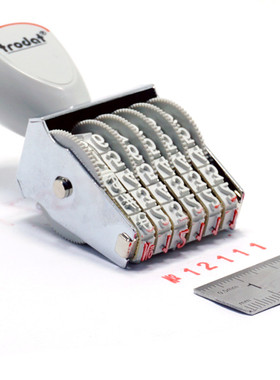 卓达数字可调印章15514转轮号码印5mm字高14位生产日期编码批号章