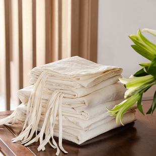 纯白床上用品四件套纯棉白色床单全棉夏季 简约诧寂风床品被套 日式