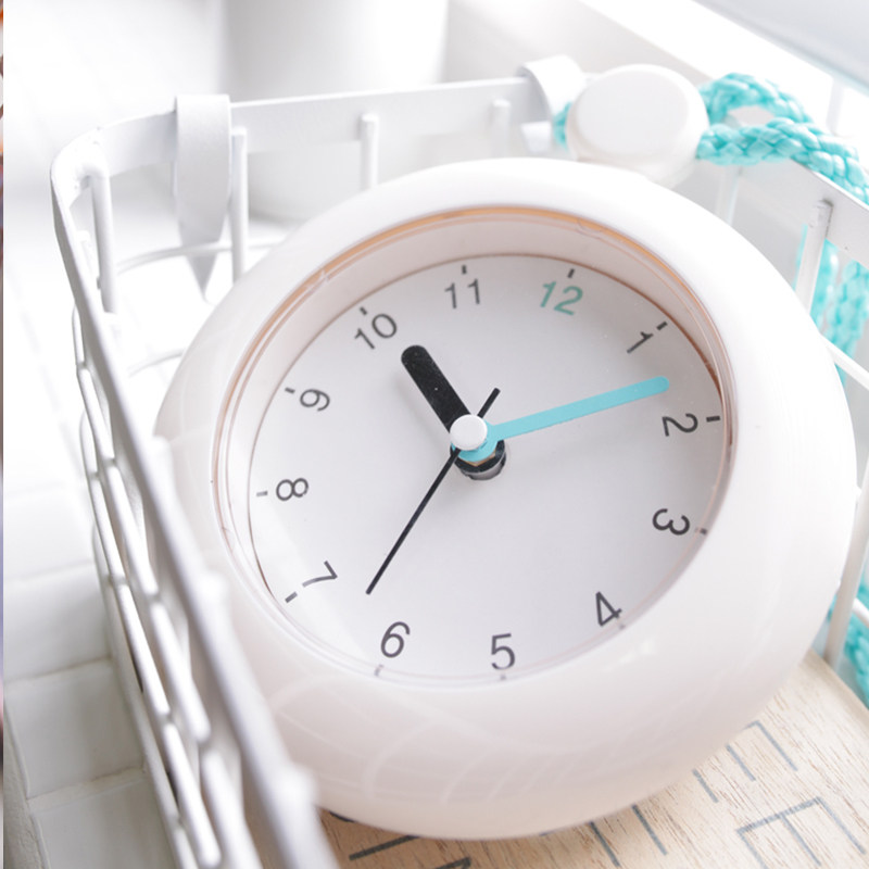 简约浴室钟欧式厨房防水家用座钟表摆件创意迷你小挂钟毛巾挂架钟,家居饰品,挂钟,淘宝优惠券,粉丝福利购,淘宝优惠卷