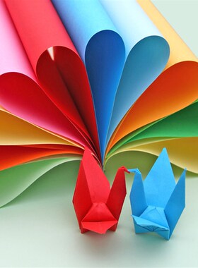 赛卓a4彩纸混色100张包小学生手工纸折纸材料大号厚彩色纸幼儿园