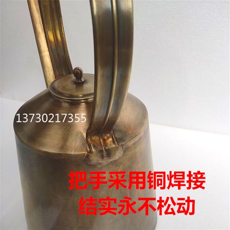 复古烧水壶 黄铜壶茶壶2升3升5升8升10升定做老式大铜壶手工铜壶