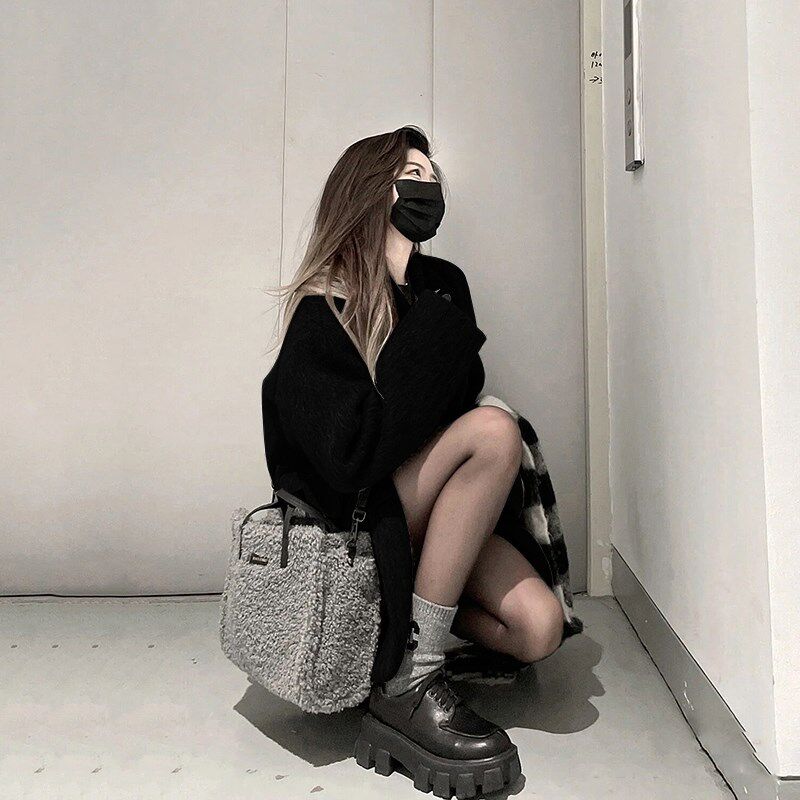 短款毛呢西装外套女春秋加厚宽松时尚高级感小个子灰色呢子大衣女