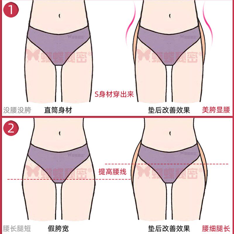 固定一体式无痕乳胶假跨丰胯裤假屁股提臀内裤女增加假胯宽垫神器
