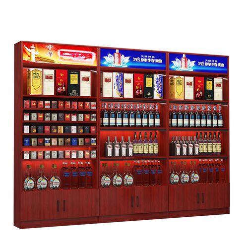 烟柜收银台便利店玻璃烟酒柜组合转角柜酒水展柜上门安装超市吧台