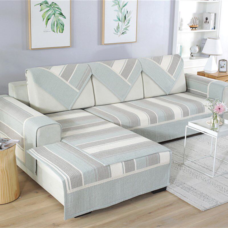 沙发垫四季通用纯棉防滑盖布全包座套靠背巾定制条纹简约新款羽宏